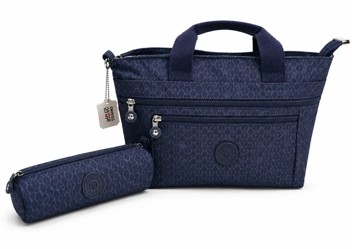 סט Tote & Pouch כחול