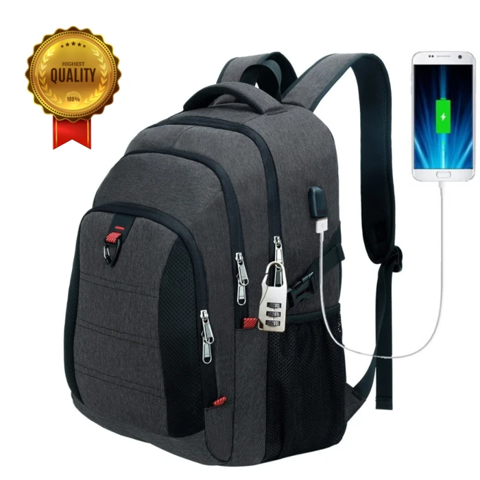 תיק גב שחור למחשב דגם GRAND