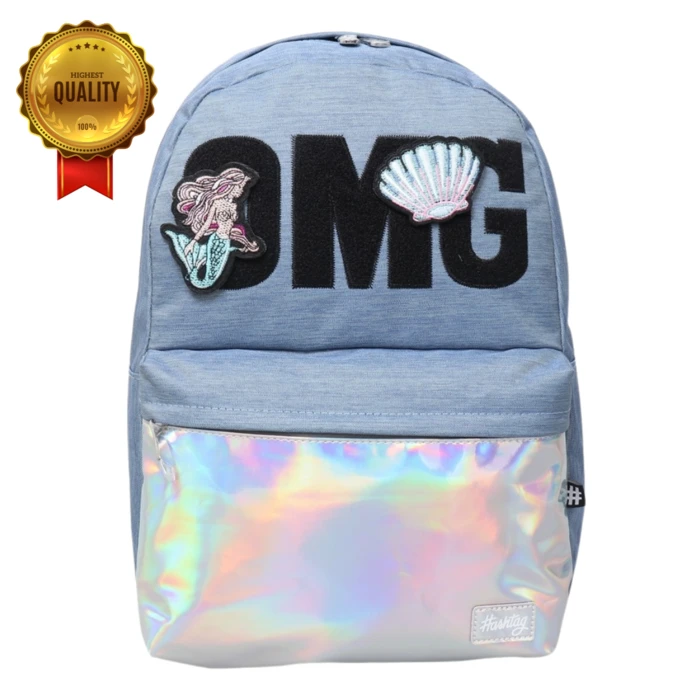 תיק בית ספר תכלת OMG