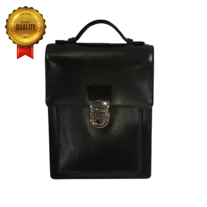 תיק צד מעור שחור דגם אדוארד