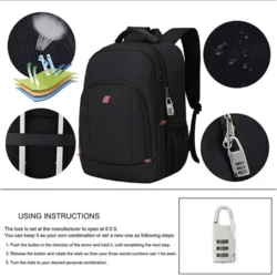 תיק גב שחור למחשב דגם GABI