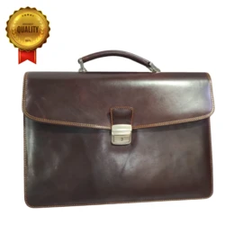 תיק עסקים יוקרתי מעור SHAHAR חום