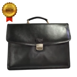 תיק עסקים יוקרתי מעור Daniel שחור