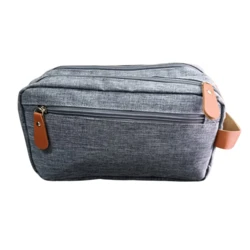 תיק רחצה איפור בד אפור