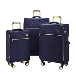 סט 3 מזוודות בד מתרחבות ROYAL VOGUE מבית Goby London