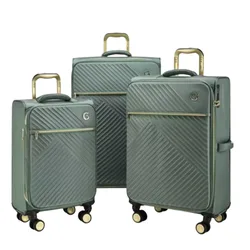 סט 3 מזוודות בד מתרחבות ROYAL VOGUE מבית Goby London